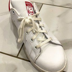 USED Stan Smith Women Shoes White/Red US7